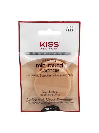 Kiss New York Mini Round Sponge For Liquid Foundation 2 count: $7.00