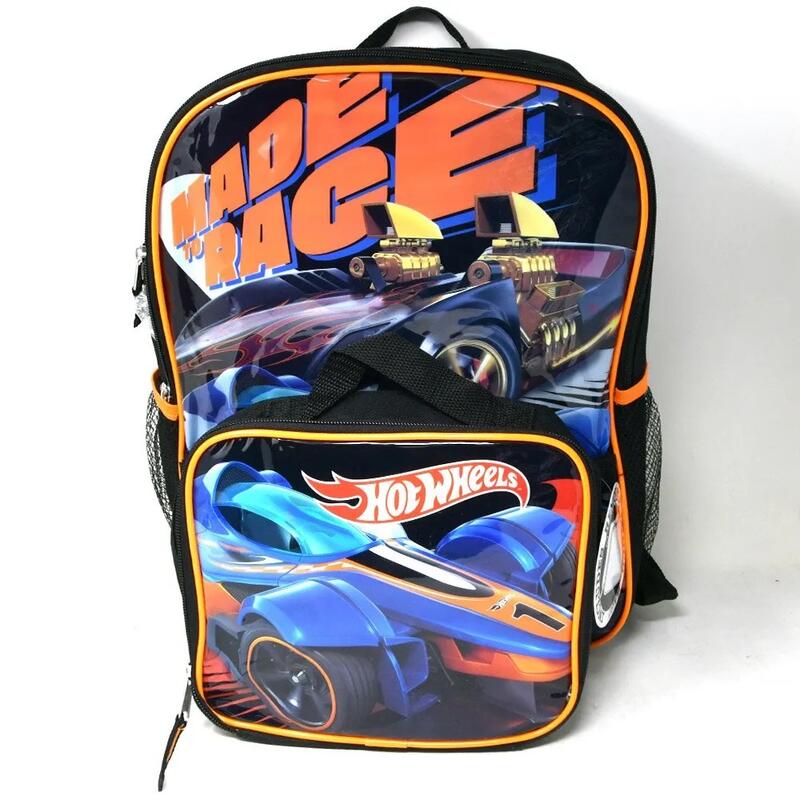 Hot Wheels Backpack With Lunch Bag