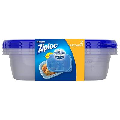 Ziploc Smartsnap Rectangle Container 2pcs