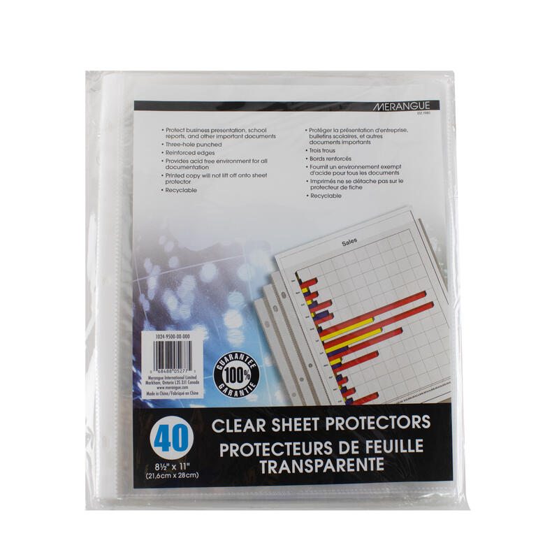 Clear Sheet Protectors 40ct