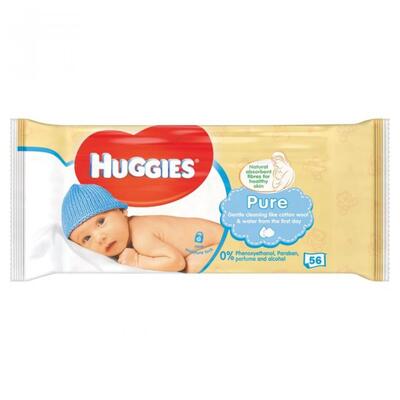 Huggies Pure Baby Wipes 56 ct: $7.00