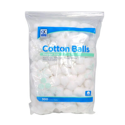 Quality Choice Cotton Balls Regular Size 300 count: $6.00