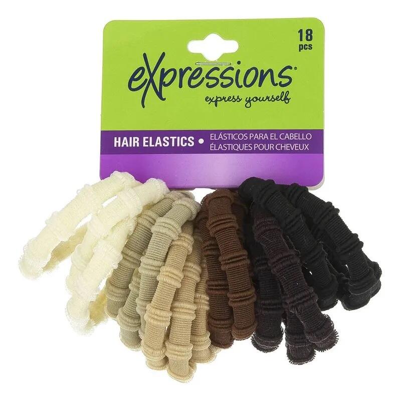 Expressions Hair Elastics 18pcs