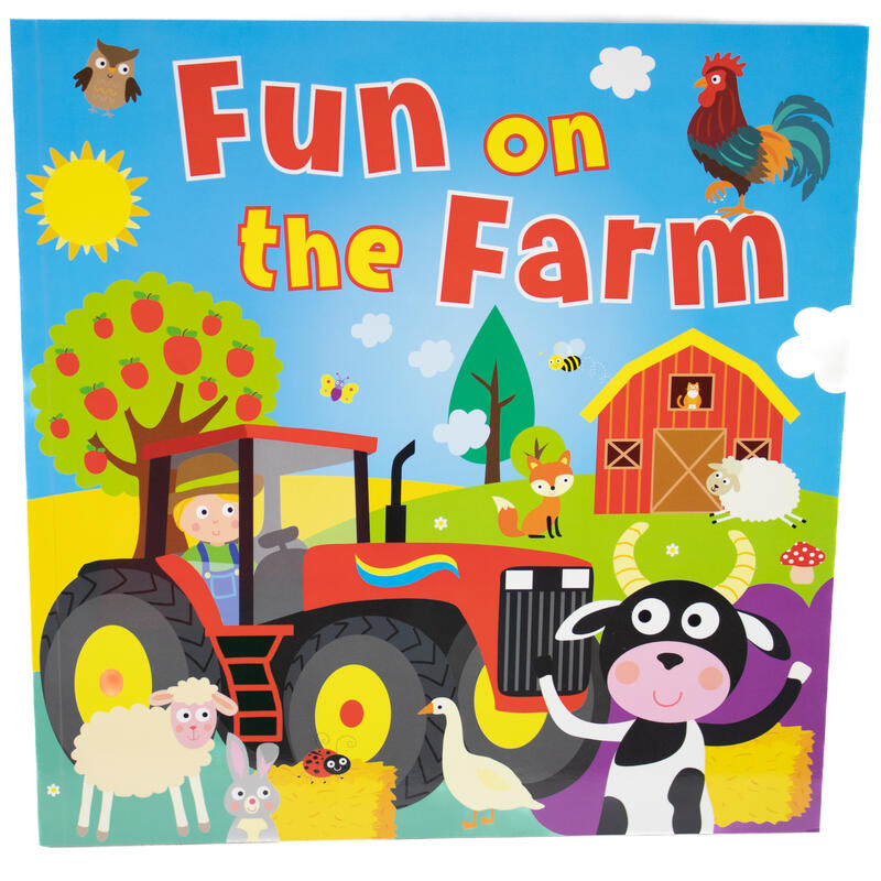 Echo Park Paper Blocco Di Carta Fantasia Fun On The Farm Per Scrapbooking E Biglietti - 15x15 Cm - 24 Fogli Bifacciali