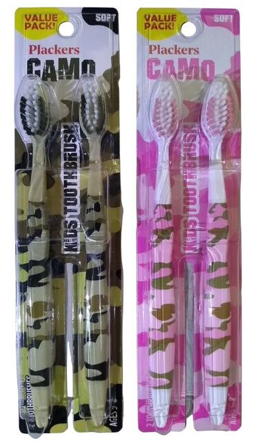 Plackers Camo Kids Toothbrush 2 pack: $5.00