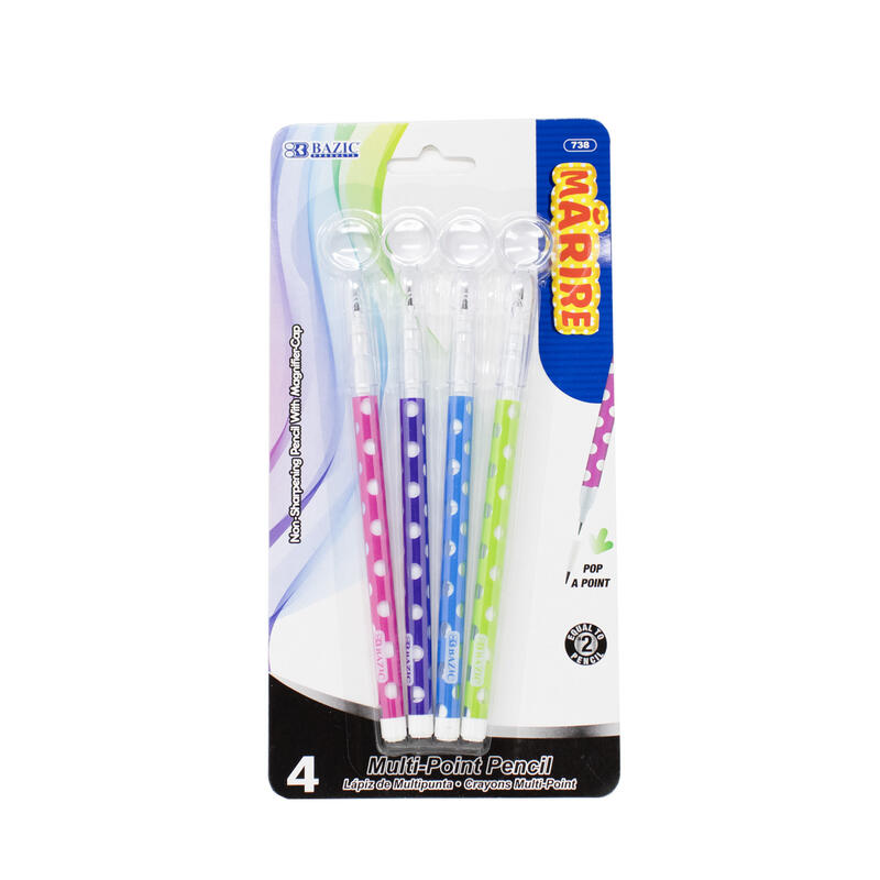 Bazic Marire Multi-Point Pencil with Magnifier Top 4 Pencils