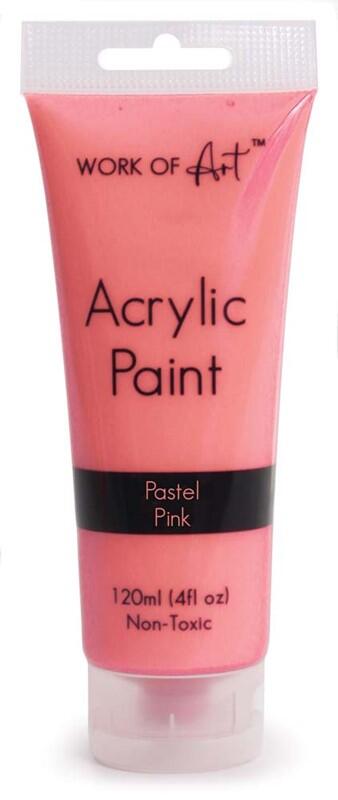 Work Of Art Acrylic Paint Pastel Pink 120ml: $4.01