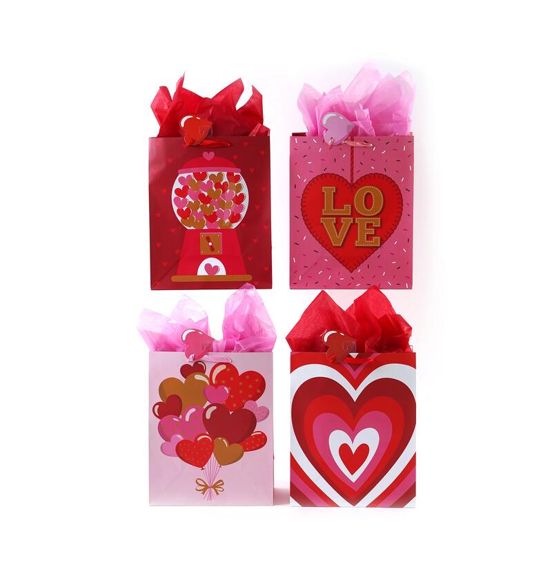 Large Valentine Print Gift Bag Assorted 1 count: $6.00