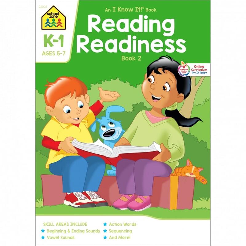 School Zone  Reading Readiness K-1 Book 2 Workbook - 32 Pages: $5.00