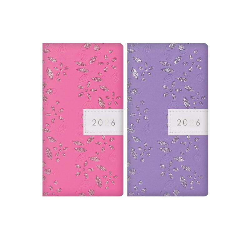 Diary Slim WTV Glitter Floral Fabric Assorted