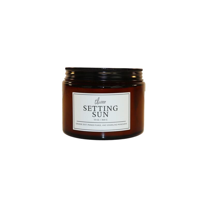 Jar Candle True Living Essentials 3 Wick Setting Sun 13oz