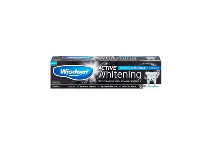Wisdom Active Whitening Charcoal Toothpaste Fresh Mint 100ml