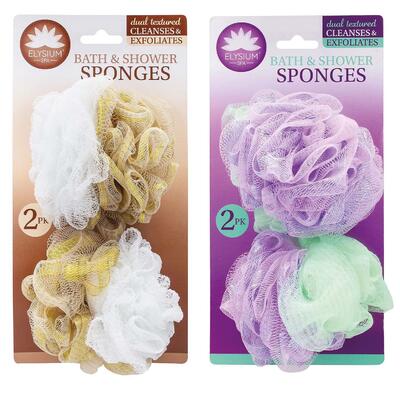 Elysium Bath & Shower Sponges 2 pack
