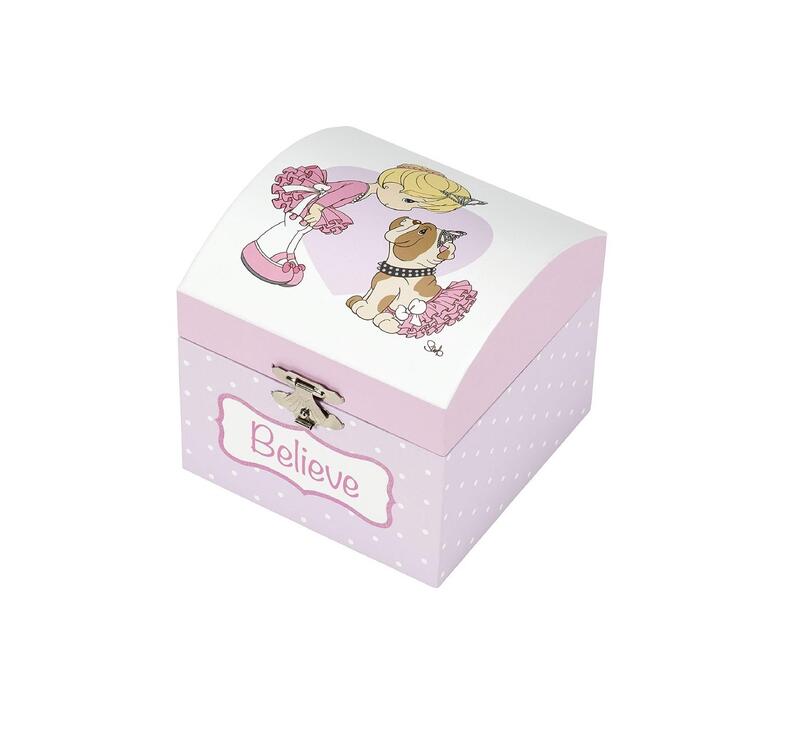 Percious Moments Ballerina Wind Up Music Jewelry Box 4x4x4H