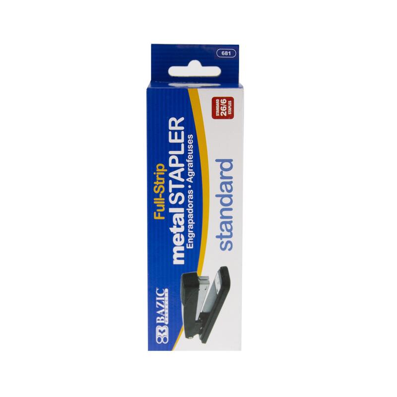 Bazic Metal Full Strip Stapler 1ct