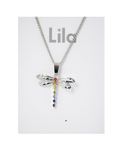 Lila Colours Dragonfly Pendant: $45.00