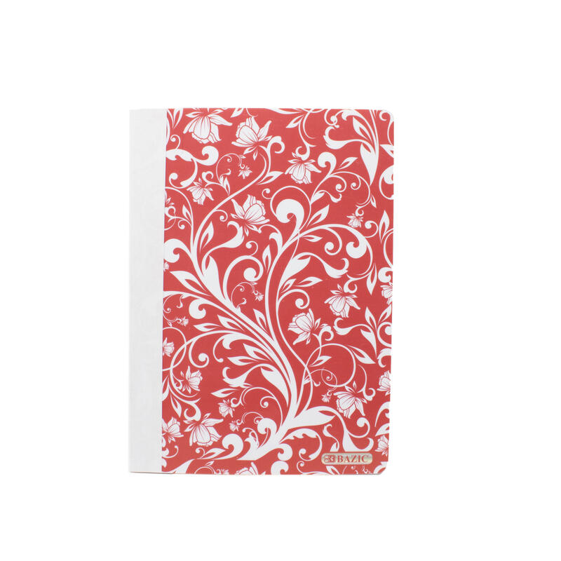 Bazic Floral Poly Cover Composition Book 5'' x 7