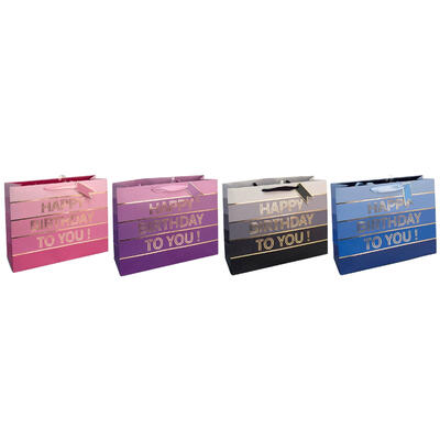 Paper Bag Shades Of Birthday Medium 1 count