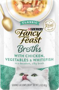 Purina Fancy Feast Broths With Chicken, Vegatables & Whitefish 1.4oz: $0.00
