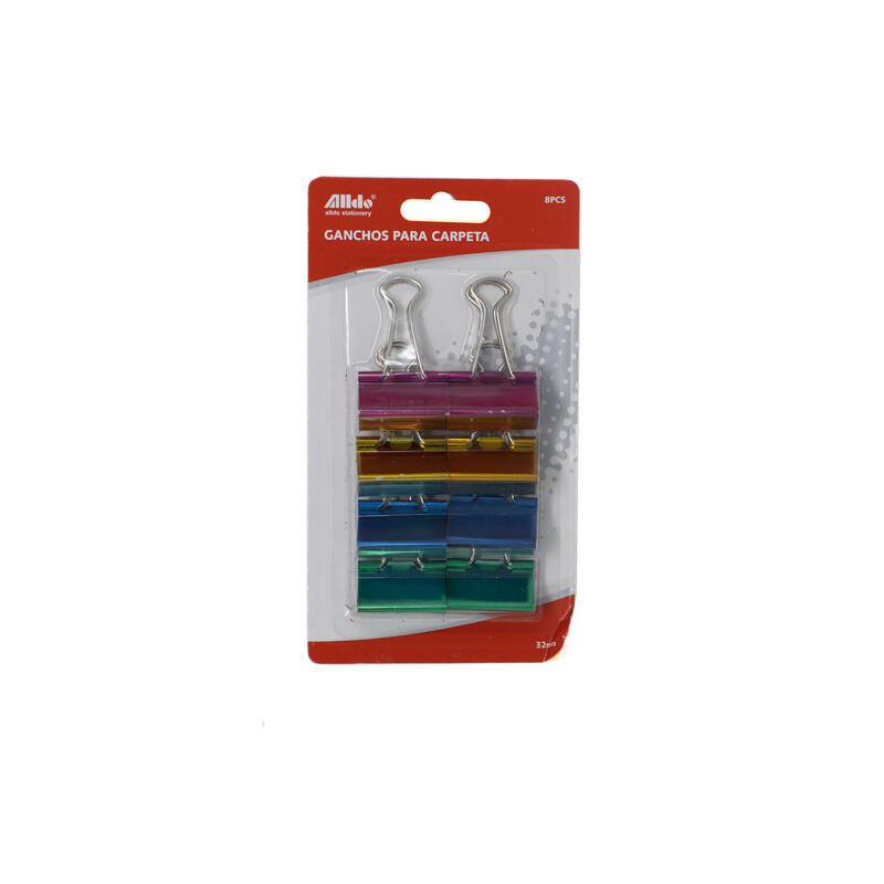 Metallic Binder Clips 8 ct