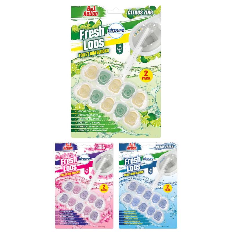 AirPure Fresh Loos Toilet Rim Block Assorted