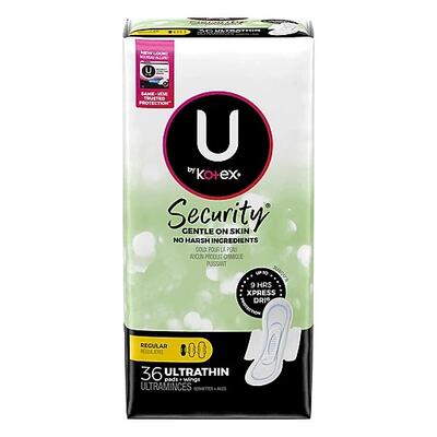 Kotex Security Ultra Thin Pads With Wings Regular 36 count