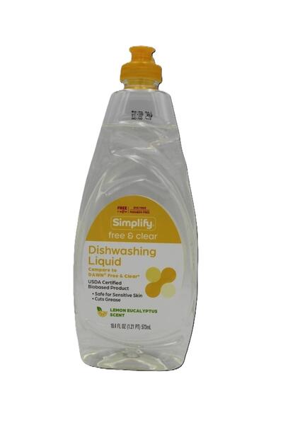 Rite Aid Simplify Dish Liquid Lemon Eucalyptus 19.4oz