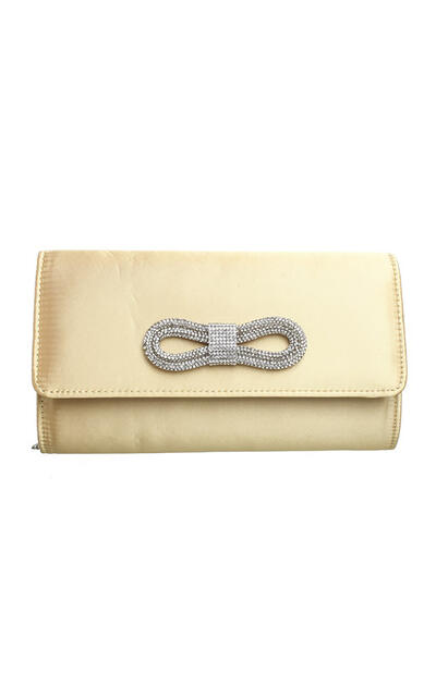 Bessie Bowknot Flap Over Clutch Bag: $50.00