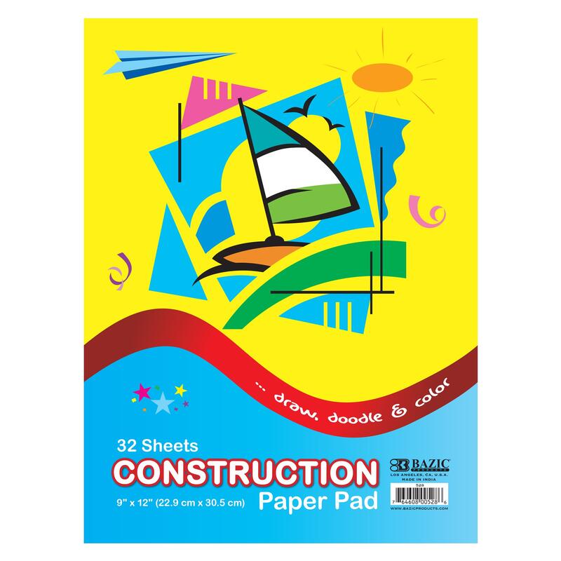 Bazic Construction Paper Pad 32 Sheets: $5.00