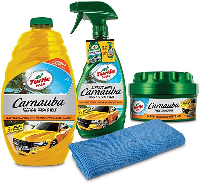 4pc Carnauba Wash/Wax Kit Brown Box