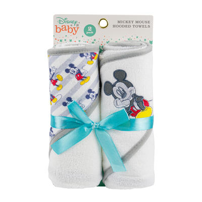 Disney Baby Mickey Mouse Hooded Towels 2 pack