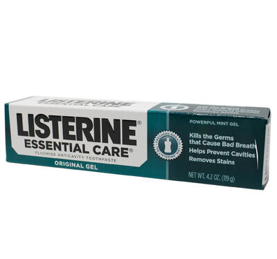 Listerine Essential Care Tartar Control Toothpaste Powerful Mint Gel 4.2oz