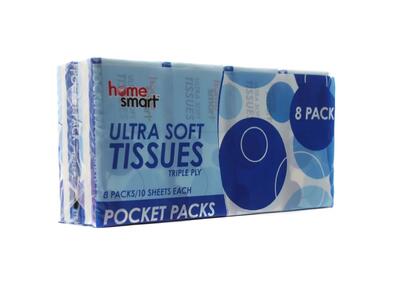 Pocket Tissues Blue 8 pack 24 count