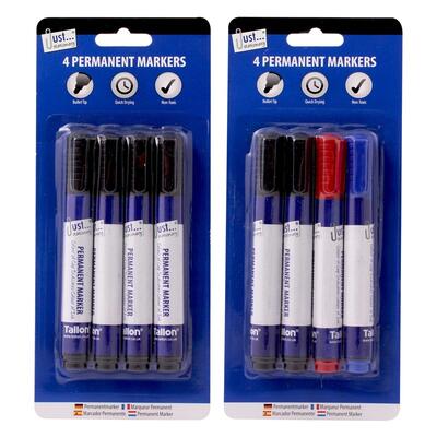 Permanent Markers Bullet Tip 4ct
