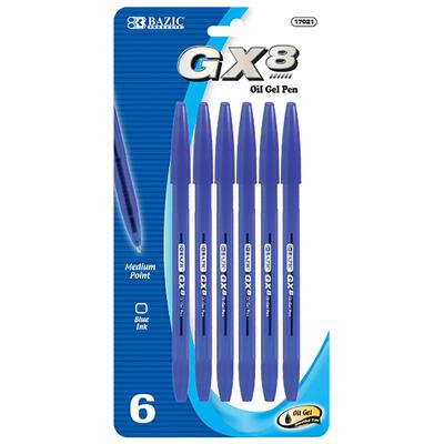 Bazic Gx-8 Blue Oil-Gel Ink Pen 6 ct: $5.00