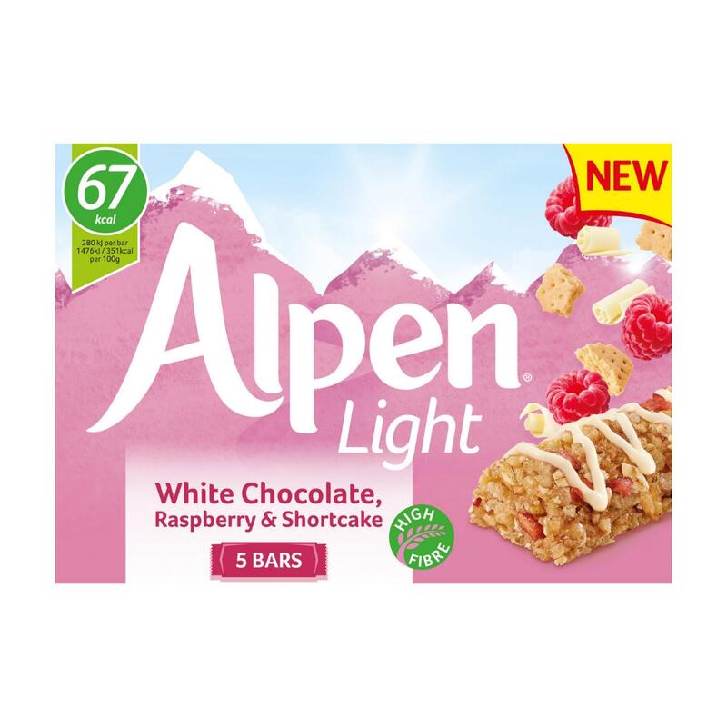 Alpen Light White  Raspberry And Short Cake 95g
