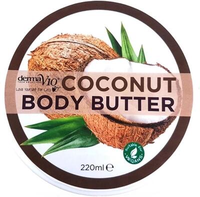 DermaV10 Coconut Body Butter 220ml: $7.00