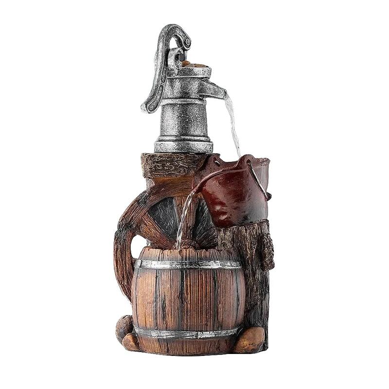 Alpine Old Fashion Barrel Pump Fountain
