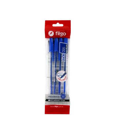 Filgo Pen Stick Blue 4 pack