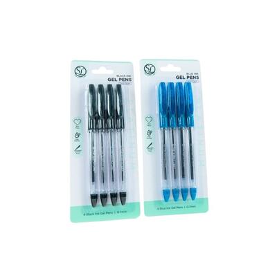 Supply Line Gel Pens Black/Blue Assorted 4 count