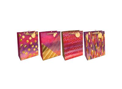 Paper Bag Cool Tone Pink Medium Assorted 1 count
