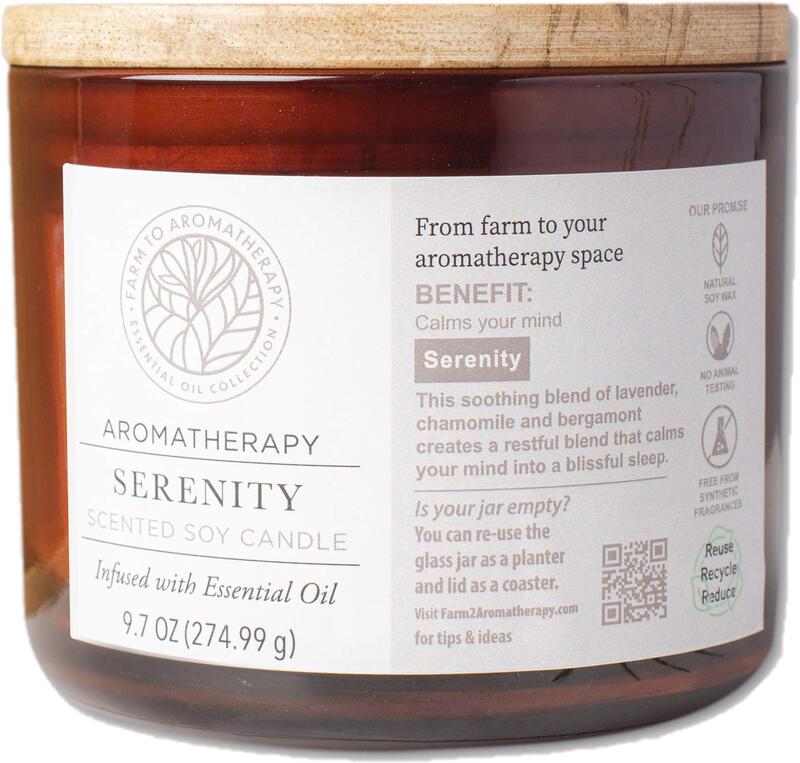 Aromatherapy Serenity Scented Soy Candle 9.7oz