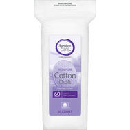 Signature Care Cotton Ovals 60 count: $0.00
