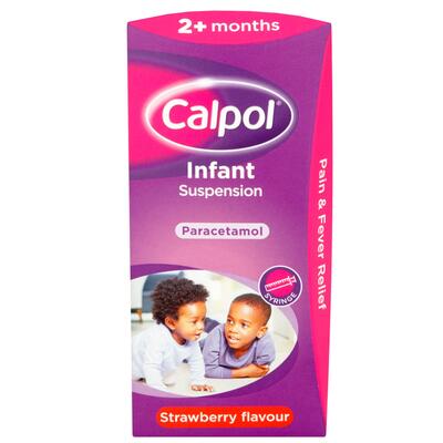 Calpol Sugar Free Infant Suspension Paracetamol Strawberry 2+Months 100ml: $30.00