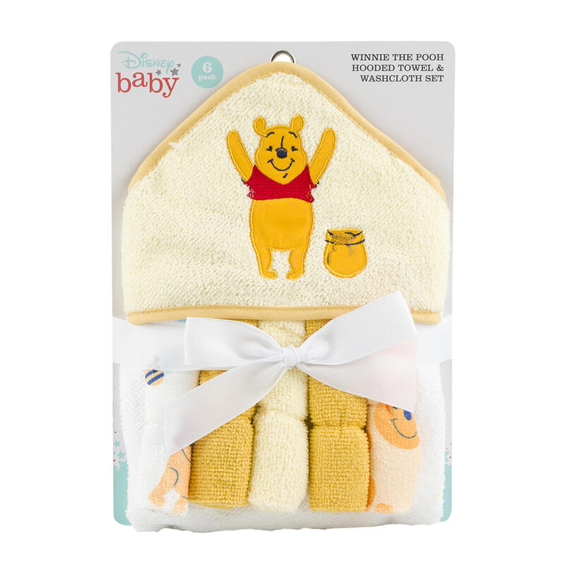 Disney Baby Winnie The Pooh Hooded Towel & Washcloth