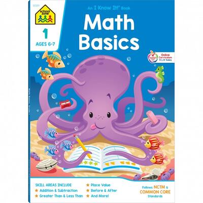 School Zone Workbooks Math Basics Grade 1: $9.00