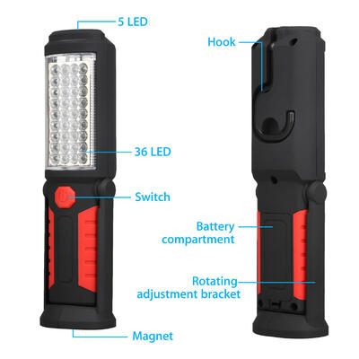 Flashlight Led With Magnet And Hook