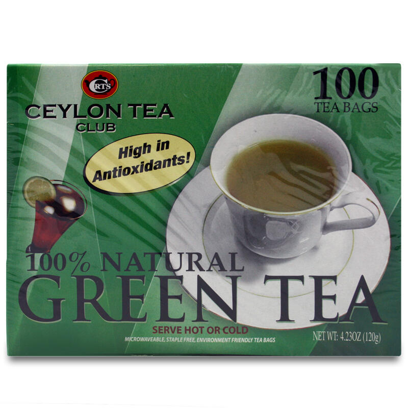 Ceylon Tea Club Pure Green Tea Bags 100 Tea Bags