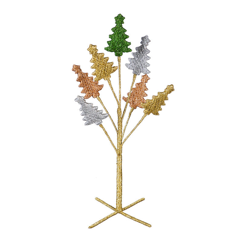 DNR Cypress Home HolidayTree Metallic Table Decor 12x12x21H