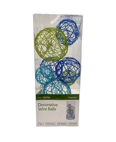 Simple Style Wire Balls Decorative Assorted 11 pieces